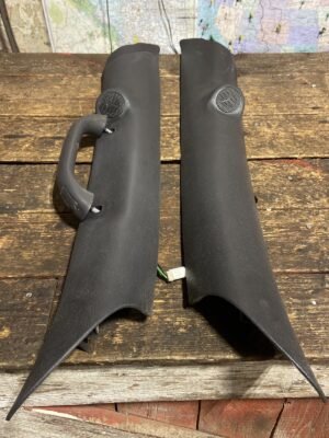 1998-2002 DODGE RAM 2500 3500 SET OF DARK GREY AGATE A PILLAR TRIM WITH SPEAKERS