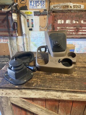 1998-2002 DODGE RAM 2500 3500 SHIFTER SURROUND CONSOLE CUPHOLDER BOOTS TAN